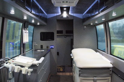 Mobile Clinic Interior View from the Front